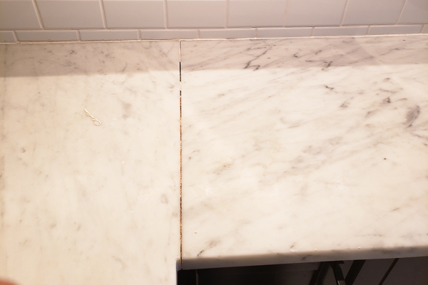 Detached Seam on Marble Countertop