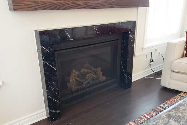 Mitered Marble Box Fireplace
